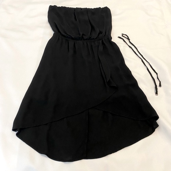 Express High Low Strapless Dress Black Small - Picture 14 of 15